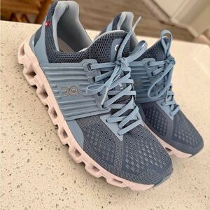 On Running Light Blue Mesh Sneakers